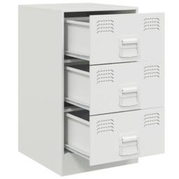 Berkfield Home Bedside Cabinets 2 pcs White 34.5x39x62 cm Steel - thumbnail 7