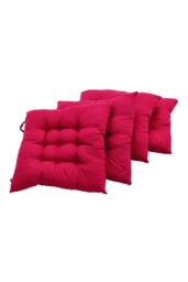 Garden Sanctuary 4Pcs Soft Thicken Tatami Seat Cushion in Fuchsia - thumbnail 2