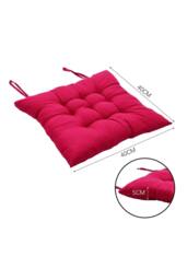 Garden Sanctuary 4Pcs Soft Thicken Tatami Seat Cushion in Fuchsia - thumbnail 4