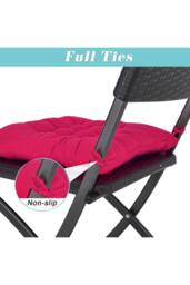 Garden Sanctuary 4Pcs Soft Thicken Tatami Seat Cushion in Fuchsia - thumbnail 6