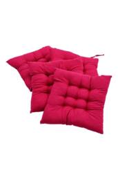 Garden Sanctuary 4Pcs Soft Thicken Tatami Seat Cushion in Fuchsia - thumbnail 3