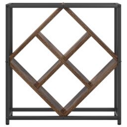 Berkfield Home Wine Rack Smoked Oak 51x18x52, 5 cm Engineered Wood in Brown - thumbnail 6