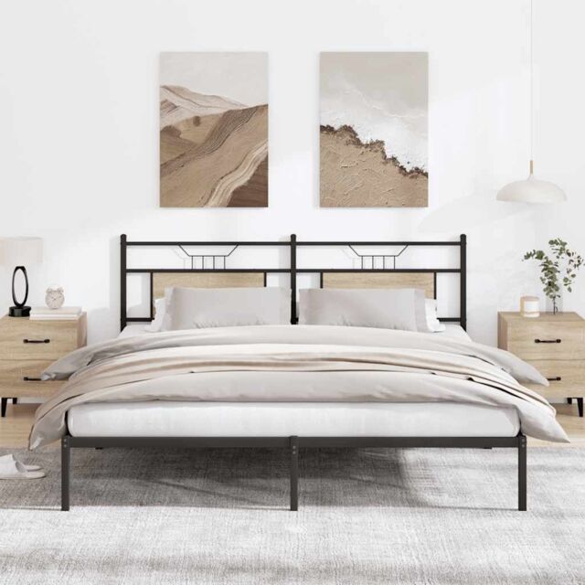 Berkfield Home Bed Frame without Mattress Sonoma Oak 160x200 cm Engineered Wood in Brown - image 1