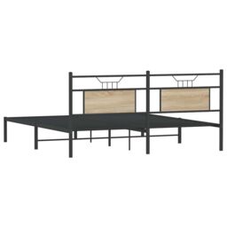 Berkfield Home Bed Frame without Mattress Sonoma Oak 160x200 cm Engineered Wood in Brown - thumbnail 8