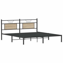 Berkfield Home Bed Frame without Mattress Sonoma Oak 160x200 cm Engineered Wood in Brown - thumbnail 5