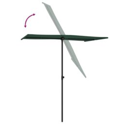 Berkfield Home Outdoor Parasol with Aluminium Pole 180x110 cm Green - thumbnail 6