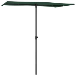 Berkfield Home Outdoor Parasol with Aluminium Pole 180x110 cm Green - thumbnail 3