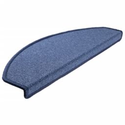 Berkfield Home Carpet Stair Treads 15 pcs Blue 65x24x4 cm - Size: Medium - thumbnail 3