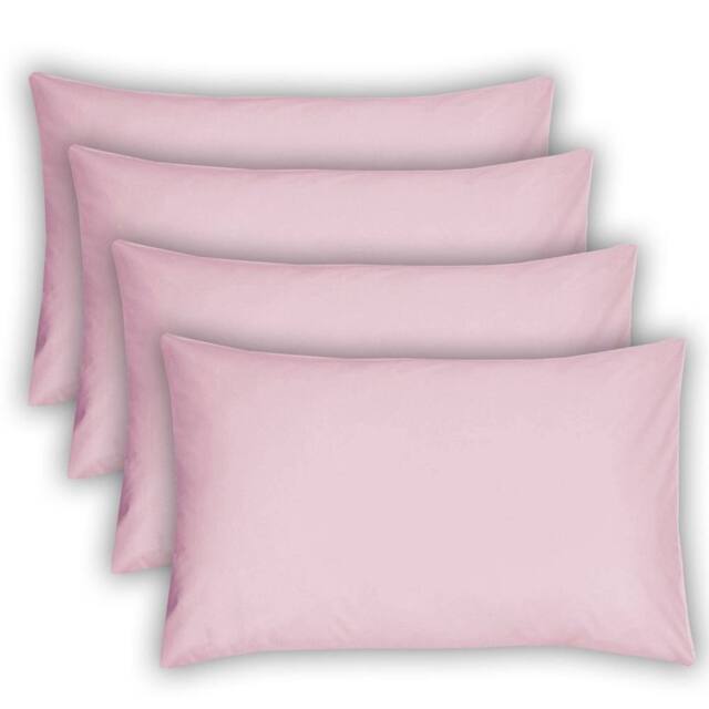 Smart Living Polycotton Housewife Pillowcases 4 Pack 48x74cm Bedding in Light Pink - Size: Standard Pillow Case - image 1
