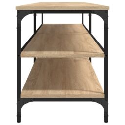 Berkfield Home TV Cabinet Sonoma Oak 200x30x50 cm Engineered Wood & Metal in Brown - Size: 200 x 30 x 50 cm - thumbnail 6