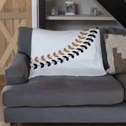 Benjamin Tate Design Greek Olive Tree Leaves Blanket in Natural - Size: 120 cm x 150 cm - thumbnail 2