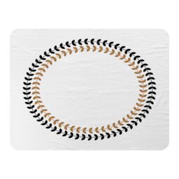Benjamin Tate Design Greek Olive Tree Leaves Blanket in Natural - Size: 120 cm x 150 cm - thumbnail 1
