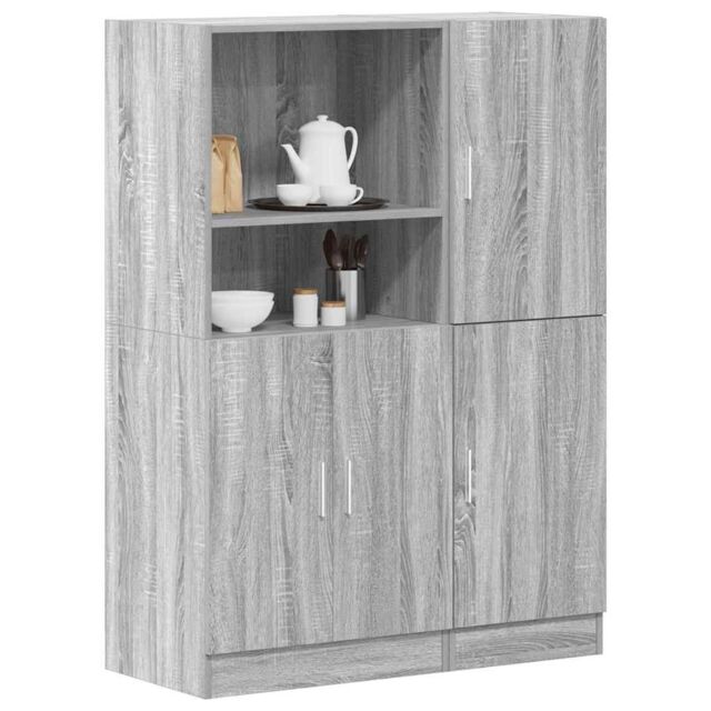 Berkfield Home 2 Piece Kitchen Cabinet Set Grey Sonoma Engineered Wood - image 1