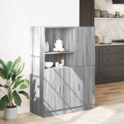 Berkfield Home 2 Piece Kitchen Cabinet Set Grey Sonoma Engineered Wood - thumbnail 3