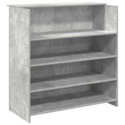 Berkfield Home Reception Desk Concrete Grey 100x50x103.5 cm Engineered Wood - thumbnail 2