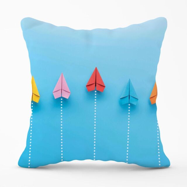 Warren Reed - Designer Paper Aeroplanes Outdoor Cushion - Size: 60 cm x 60 cm - image 1