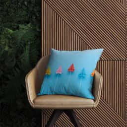 Warren Reed - Designer Paper Aeroplanes Outdoor Cushion - Size: 60 cm x 60 cm - thumbnail 2