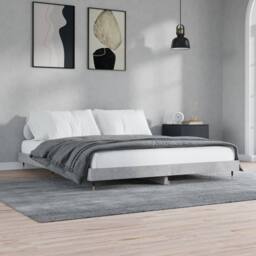Berkfield Home Durable Bed Frame Concrete Grey 120x200 cm Engineered Wood - Size: Small Double - thumbnail 1