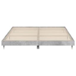 Berkfield Home Durable Bed Frame Concrete Grey 120x200 cm Engineered Wood - Size: Small Double - thumbnail 6