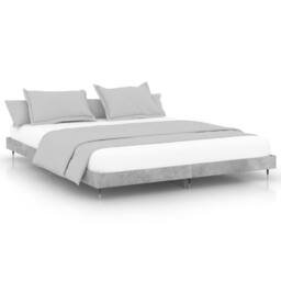 Berkfield Home Durable Bed Frame Concrete Grey 120x200 cm Engineered Wood - Size: Small Double - thumbnail 3