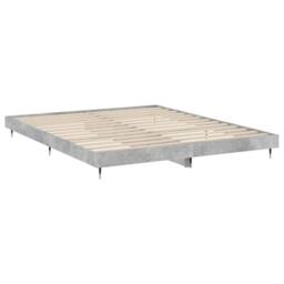 Berkfield Home Durable Bed Frame Concrete Grey 120x200 cm Engineered Wood - Size: Small Double - thumbnail 5
