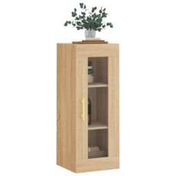 Berkfield Home Wall Mounted Cabinet Sonoma Oak 34.5x34x90 cm in Brown - thumbnail 4