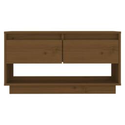 Berkfield Home TV Cabinet Honey Brown 74x34x40 cm Solid Wood Pine - Size: 74 x 34 x 40 cm - thumbnail 3