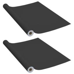 Berkfield Home Self-adhesive Furniture Films 2 pcs Black 500x90 cm PVC