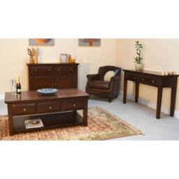 Lock Stock and Barrel Furniture Ltd New York Side/Lamp Table - Mahogany Wood - L55 x W55 x H53 cm in Brown - thumbnail 2