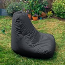 rucomfy Beanbags rucomfy Indoor Or Outdoor Adults Water Resistant Beanbag Chair in Grey - Size: Large - thumbnail 2