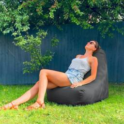 rucomfy Beanbags rucomfy Indoor Or Outdoor Adults Water Resistant Beanbag Chair in Grey - Size: Large
