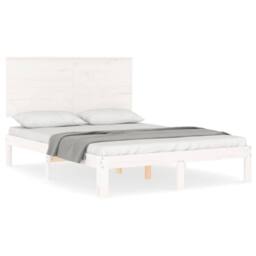 Berkfield Home Bed Frame without Mattress White Small Double Solid Wood Pine - thumbnail 2
