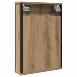 Berkfield Home Bathroom Mirror Cabinet Artisan Oak 42x12x60 cm Engineered Wood in Brown - Size: 42 x 12 x 60 cm - thumbnail 6