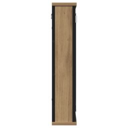 Berkfield Home Bathroom Mirror Cabinet Artisan Oak 42x12x60 cm Engineered Wood in Brown - Size: 42 x 12 x 60 cm - thumbnail 5