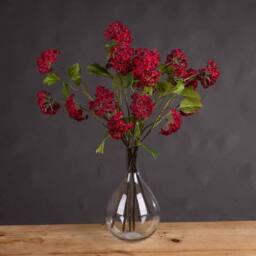 Lemon Pavilion Furniture and Decor Autumnal Viburnum Artificial Flower, Plastic, L18 x W27 x H63 cm, Red - thumbnail 1