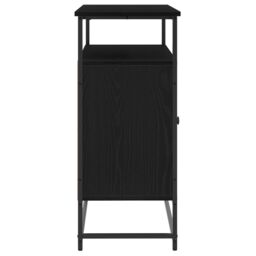 Berkfield Home Sideboard Black Oak 100x35x80 cm Engineered Wood & Steel - Size: 100 x 35 x 80 cm - thumbnail 7