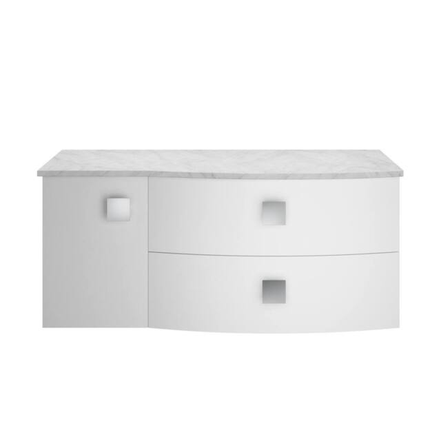 Balterley Gentleshaw Contemporary Wall Hung Vanity Unit, White, 1000mm in White - image 1