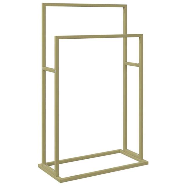 Berkfield Home Freestanding Towel Rack Gold 48x24x78.5 cm Iron - image 1