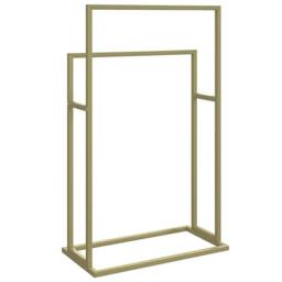 Berkfield Home Freestanding Towel Rack Gold 48x24x78.5 cm Iron - thumbnail 5