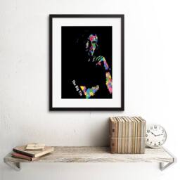 "Wee Blue Coo Billy Connolly Big Yin Abstract Home Decor 12x16"" Framed Art Print - Size: W12"" x H16""" - thumbnail 2