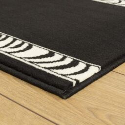 runrug Hallway Carpet Runner Rug - Soft & Comfy, 9mm - 'Zebra' in Black - Size: 70 cm x 180 cm - thumbnail 2