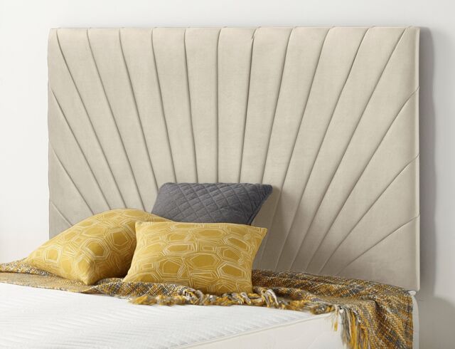 "Somnior Platinum Tweed Fabric 32"" Upholstered Divan Bed Headboard in Natural - Size: Small Single" - image 1