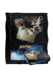 Harry Potter Owl Poster Officially Licensed Silky Touch Super Soft Throw Blanket 152x127 cm in White - thumbnail 2