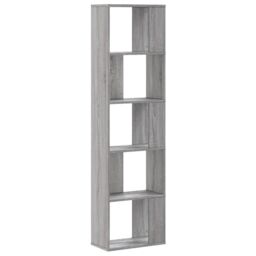 Berkfield Home Bookcase 5-Tier Grey Sonoma 45x23.5x162.5 cm Engineered Wood - thumbnail 5
