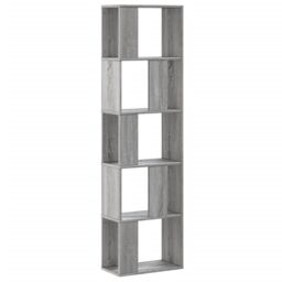 Berkfield Home Bookcase 5-Tier Grey Sonoma 45x23.5x162.5 cm Engineered Wood - thumbnail 2