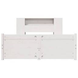 Berkfield Home Bookcase Bed without Mattress White 140x200cm Solid Wood Pine - Size: 140x200 cm - thumbnail 4