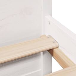 Berkfield Home Bookcase Bed without Mattress White 140x200cm Solid Wood Pine - Size: 140x200 cm - thumbnail 9