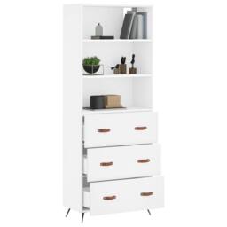 Berkfield Home Highboard White 69.5x34x180 cm Engineered Wood - thumbnail 3