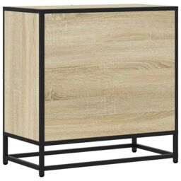 Berkfield Home Bedside Cabinet Sonoma Oak 60x31x60 cm Engineered Wood & Metal in Brown - Size: 60 x 31 x 60 cm - thumbnail 7