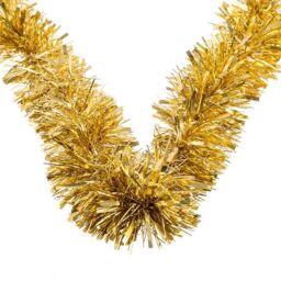 Shatchi 1.8m/6ft Gold Luxury Deluxe Chunky Christmas Tinsel Garland Xmas Tree Decorations, one - thumbnail 4